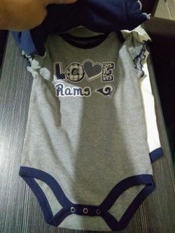 RAMS INFANT 3-PIECE CREEPER SET