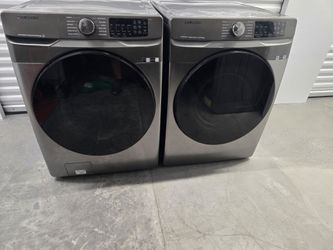 LIKE NEW - SAMSUNG FRONT LOAD STEAM WASHER AND GAS DRYER SET - FREE DROP OFF