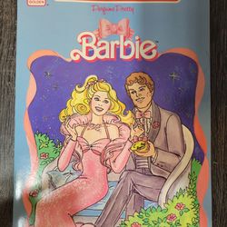 New Unused 1988 Vintage Golden Mattel Barbie Doll  & Ken Coloring Book