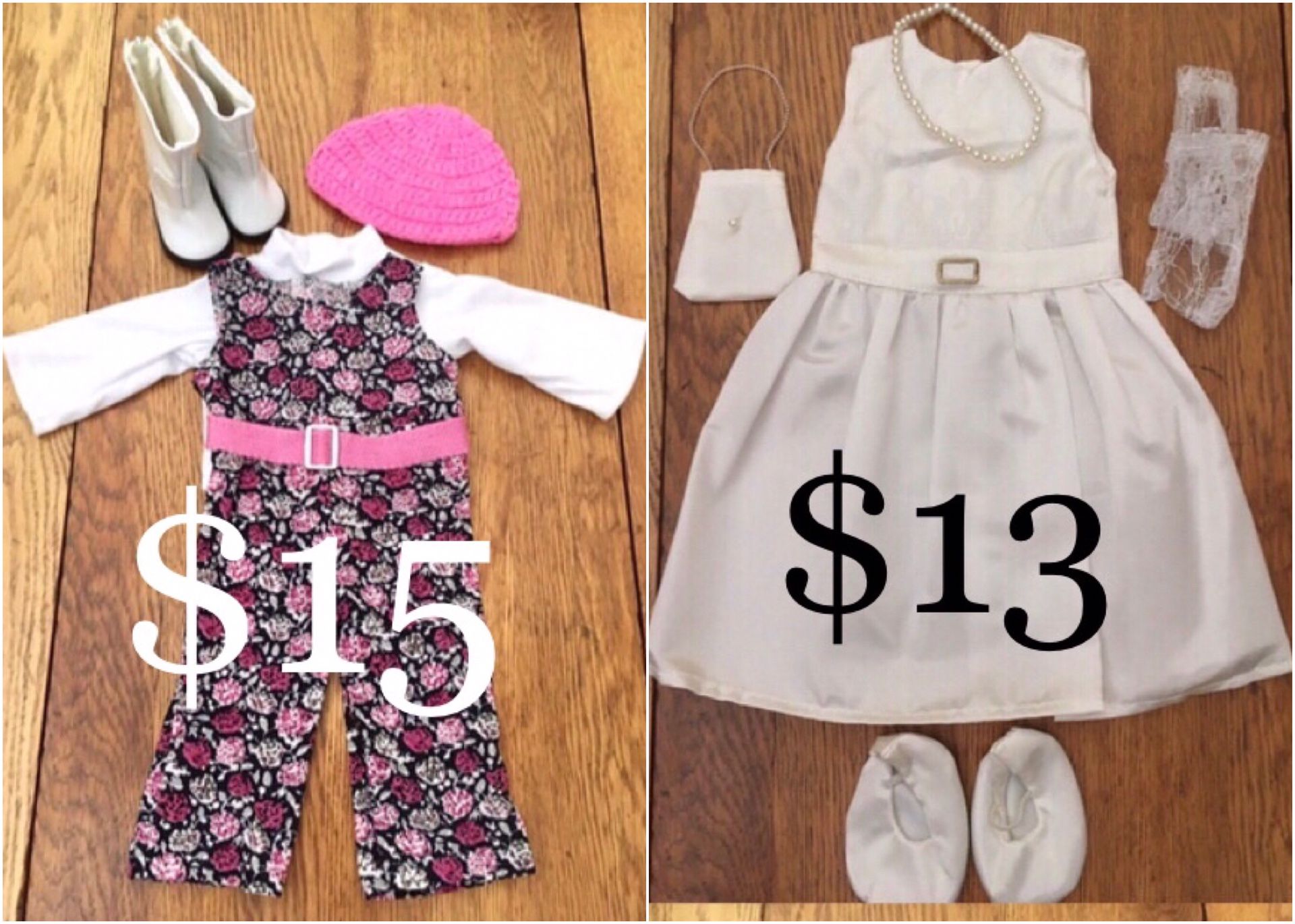 Complete Outfits for 18” Dolls; American Girl, Journey, Battat etc. Queen’s Treasure Brand New! Prices in Photo #1