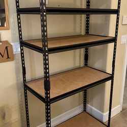 Heavy Duty 5-Tier Metal Shelving Unit 6ft x 3ft x 18in – Garage Storage Rack – Pickup Only