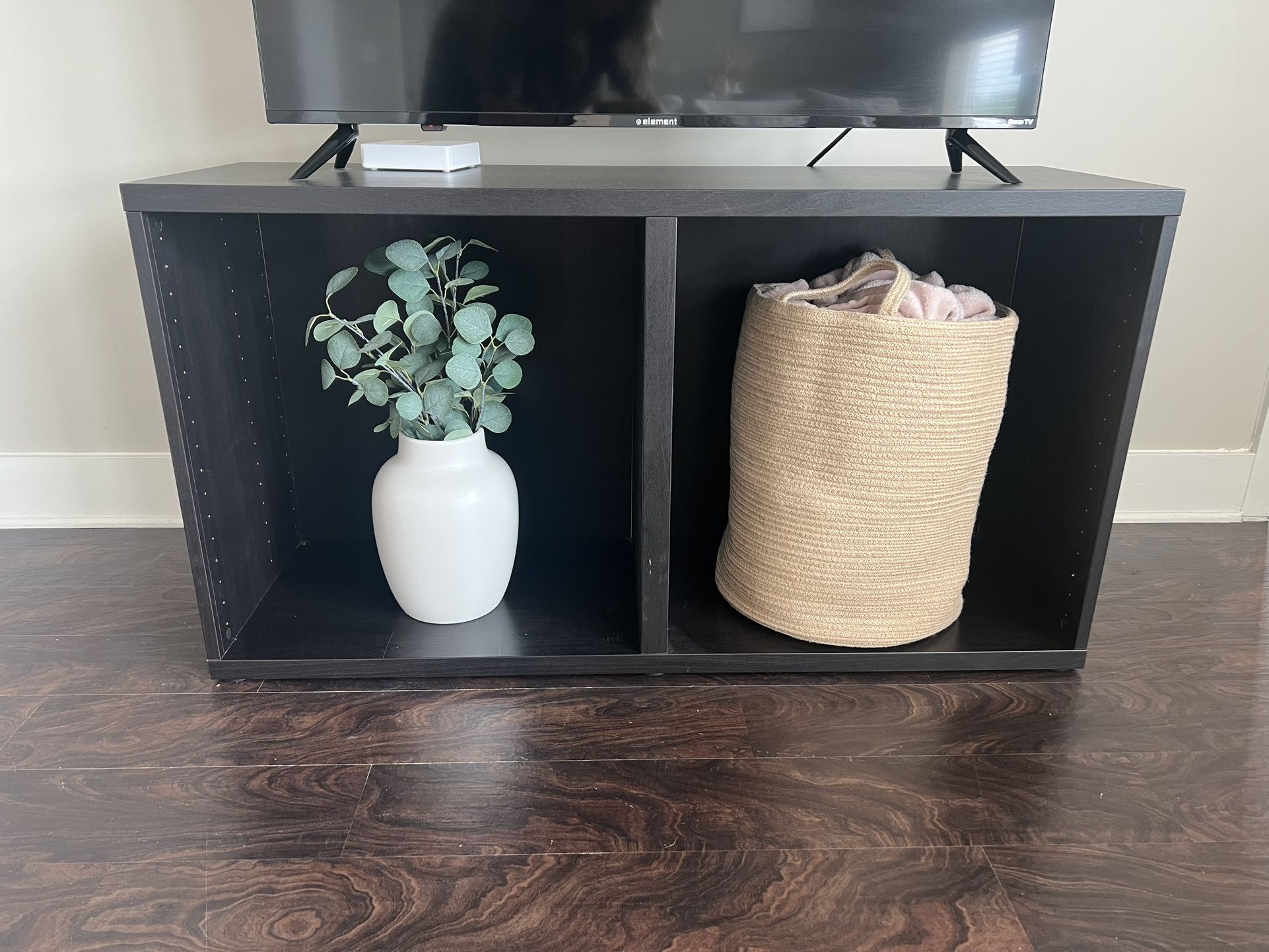 Black TV Console Table