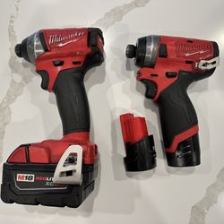 Milwaukee 2553-20 and 2753-20 plus 3 Batteries 