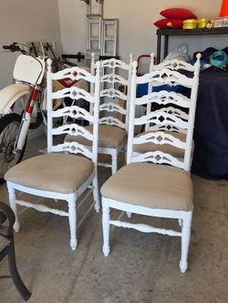 DIY Project / 4 Real Wood Ladder Back Chairs