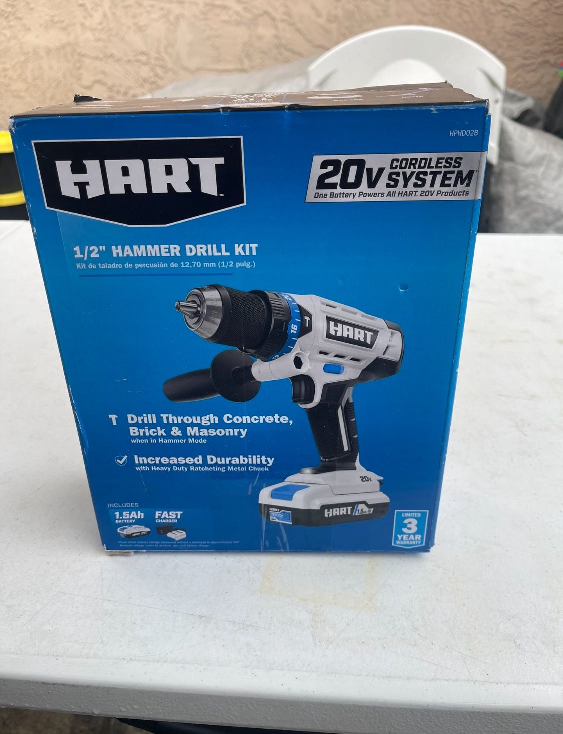 HART 20-Volt 1/2-inch Cordless Hammer Drill Kit, Gen2