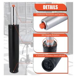 Universal Office Chair Gas Lift Cylinder Replacement, 5.5" Long Stroke Gas Lift, Heavy Duty Gas Lift Hydraulic/Pneumatic Piston for Office Chair/Gamin
