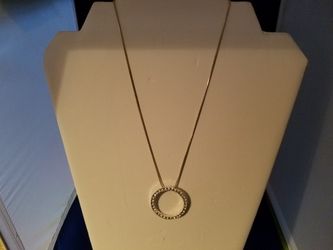 Sterling chain and pendant new.