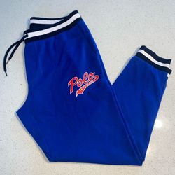 Polo Ralph Lauren Sweatpants Men's Size L Performance Double Knit Blue