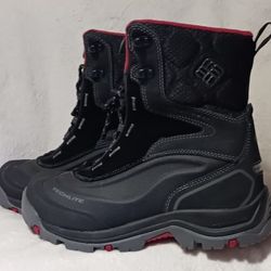 Women's Black & Pink Columbia Boots Size 8 Waterproof 