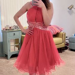 Halter Top Backless Cutout Dress - Size 1