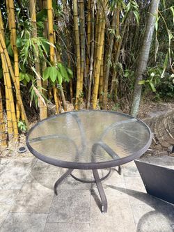 Outdoor Glass Table