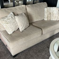 Free Must Pick Up , 2 Piece Sectional With Pillows Coffee Table End Tables