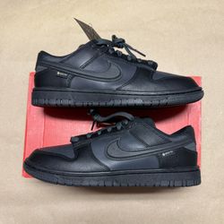 Nike Dunk Low GTX Gore Tex Triple Black Men’s size 8 shoes Rare NEW!