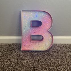 B Letter With Lights 