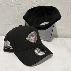 MLB New Era Toronto Blue Jays Black Chrome  10th Anniversary Patch 9forty A Frame SnapBack Hat 