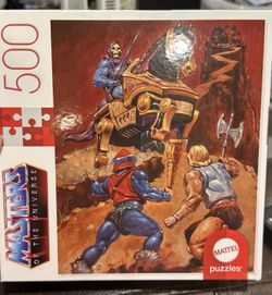 Mattel Masters of the Universe Skeletor & HeMan Battle Scene 500 Pc Puzzle