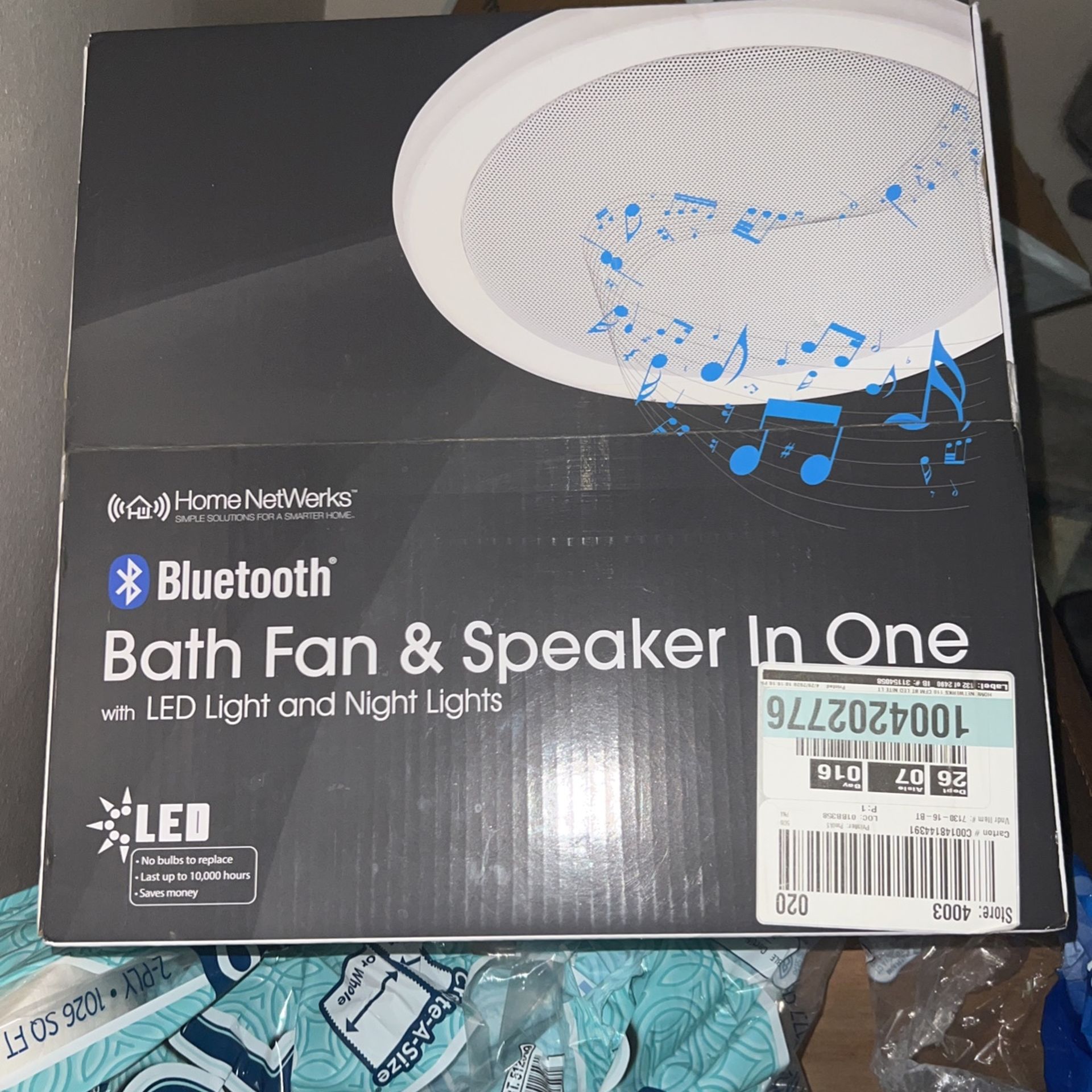 Bathroom Fan/blue Tooth/light Combo