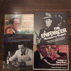 4 LP's Of Humphrey Bogart.  Two are original radio Broadcasts.