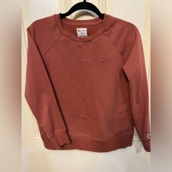 Champion Long Sleeve Pale Red Scoop Neck Sweatshirt Small