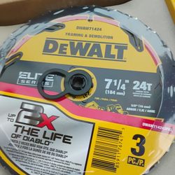 DeWalt 71/4 24t  15 Blades