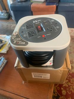 25ft Extension Cord Reel - New