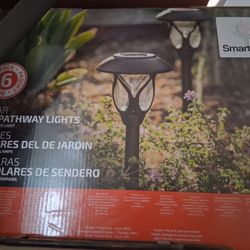 6pc Solar Yard Pathway Lights.  New 