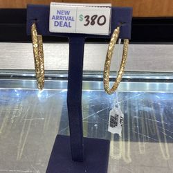 Gold Hoop Earrings 14k