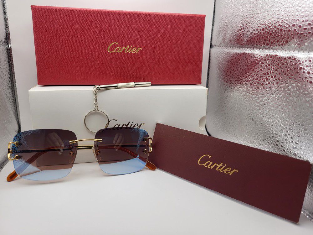 Cartier Glasses(Blue Mirror)
