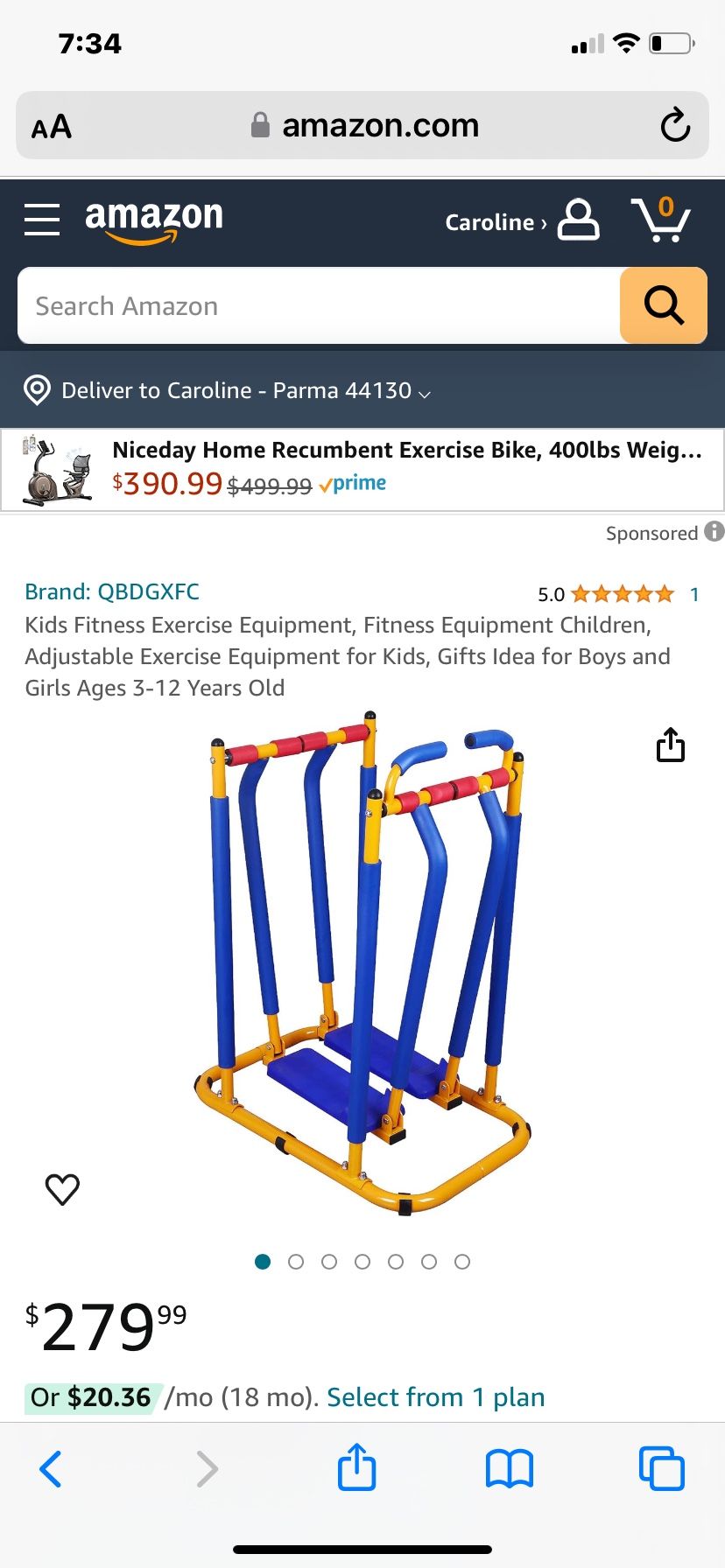 Kids Elliptical/workout 🏋🏻‍♀️