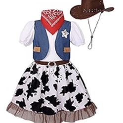 Girls Cowgirl Costume Size 4-5 