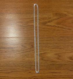 Brand New Men’s 5mm Sterling silver cuban link 24’inch chain $180 OBO