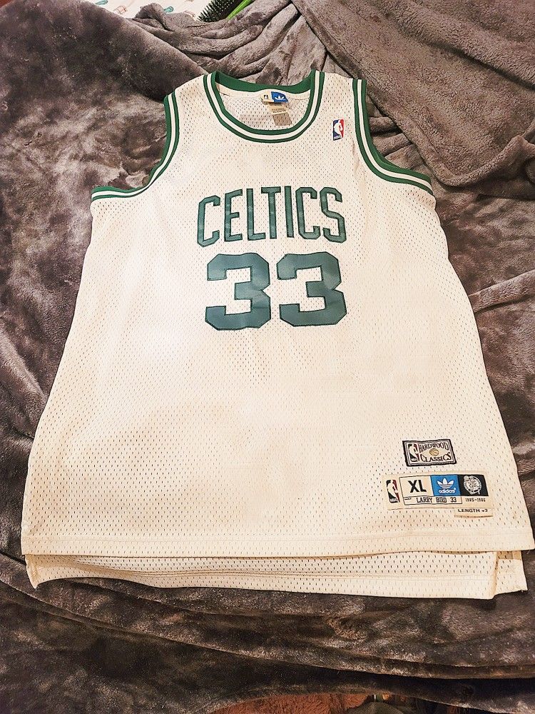 Larry Bird #33 Men's Boston Celtics Throwback Stitched WHITE Jersey