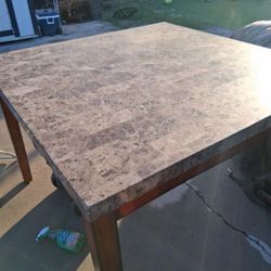 Granite High Top Table And Chairs 