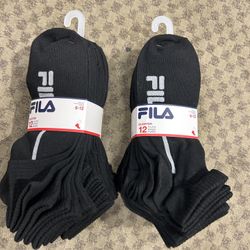 NWT Fila men's quarter socks 24 Pairs