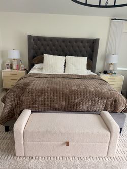 Transitional King Bed Frame