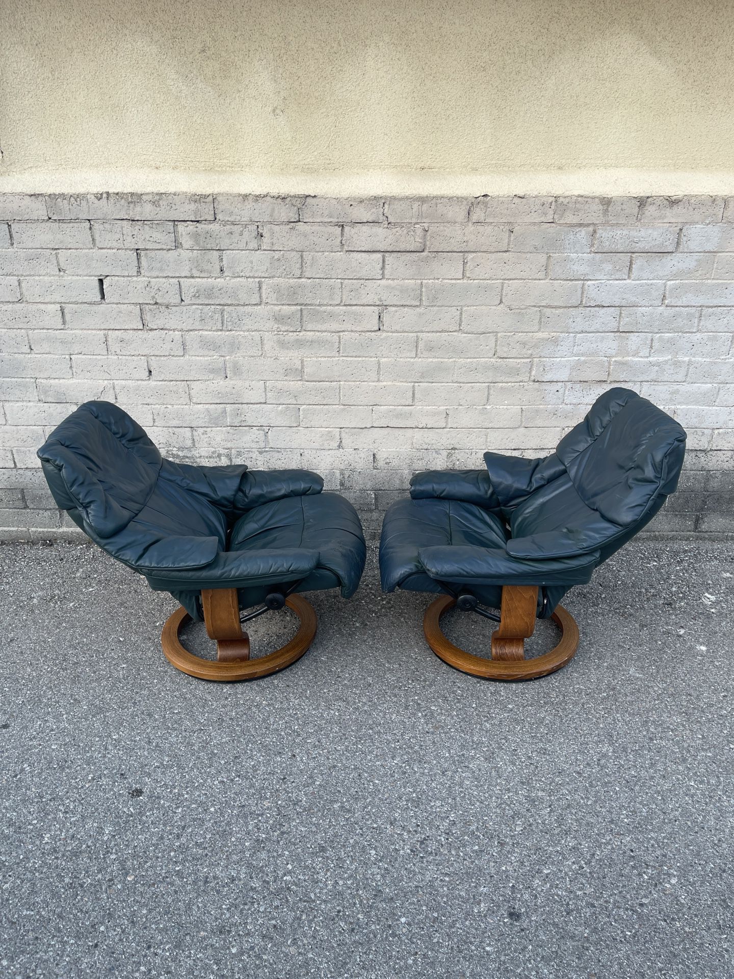 Pair Of Vintage Ekornes Lounge Chairs