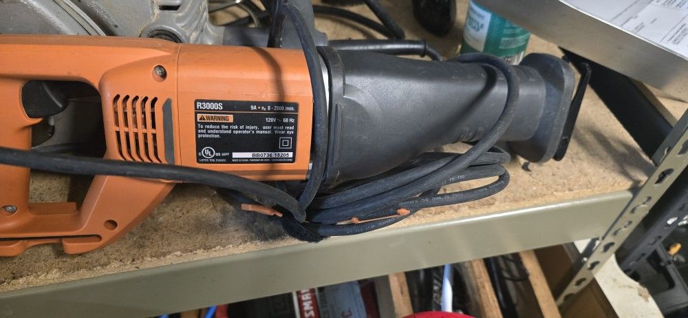 Ridgid Corded Sawzall R3000S