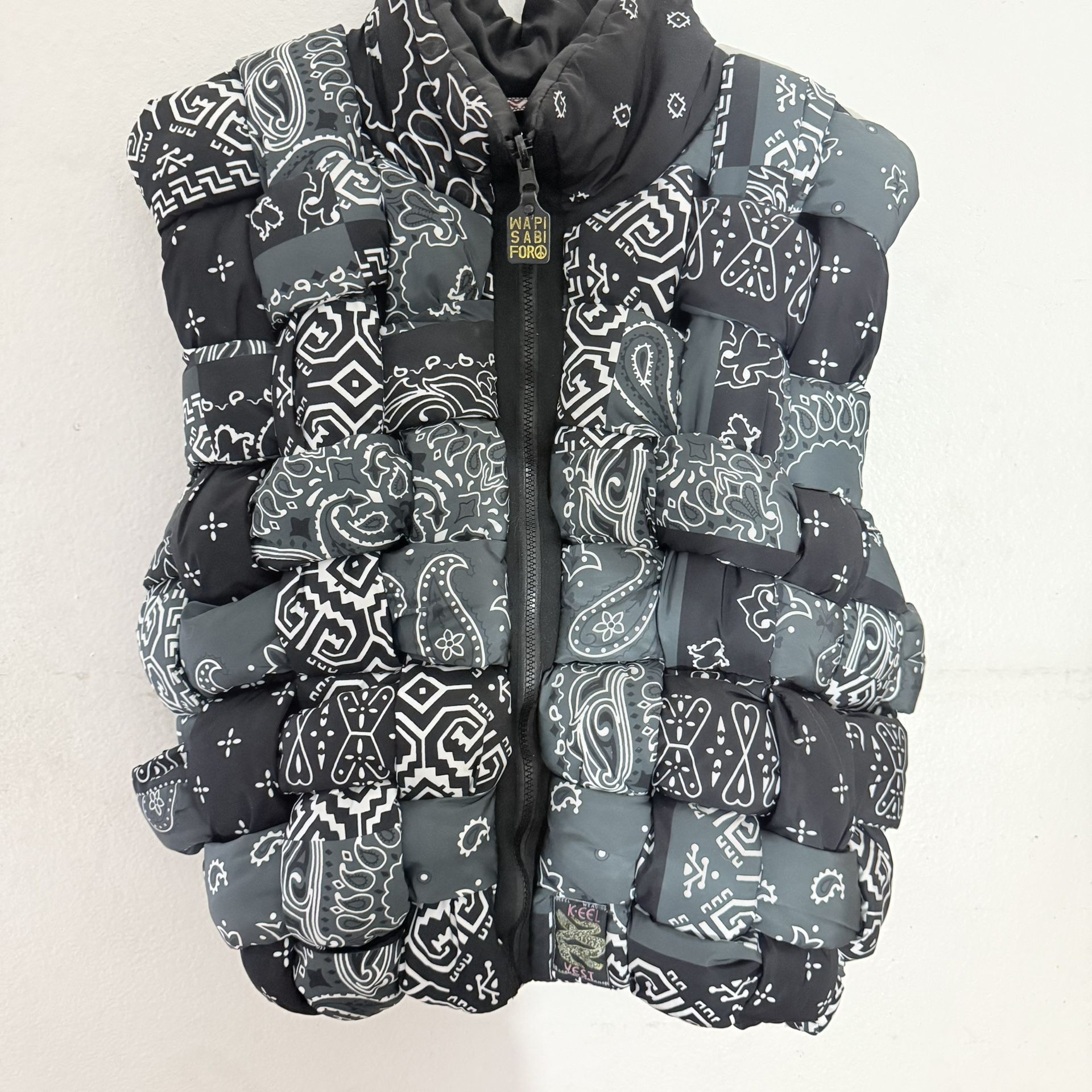 Kapital Bandana Weave Vest Black Size 3