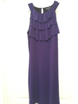 Purple sundress with ruffles at top