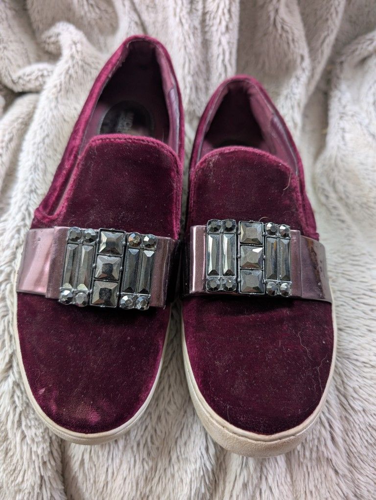 Michael Kors Burgundy Slipons Size 7