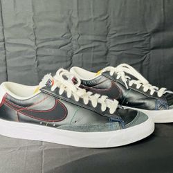 Nike Women’s Blazer Low 77 Black White Multicolor Stitch Size  10