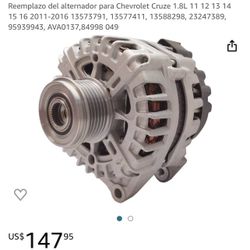 Alternator Chevy Cruze 2011 -2016