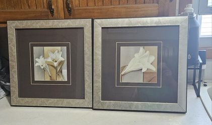 2 Piece Floral Pictures Set-Pickup Item Only 