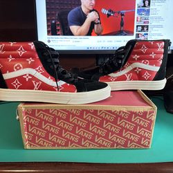 Vans Old Skool High Custom LV Sk8 Hi Men Size 10