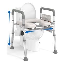 Raised Toilet Seat with Handles