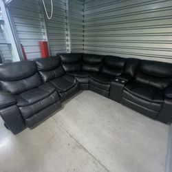 Black Sycamore  Electric Recliner Sectional
