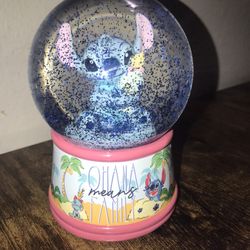 Disney Lilo & Stitch Ohana Light-Up Collectible Snow Globe | 6 Inches Tall