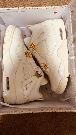 New Air Jordan 4 Sail/metallic Gold