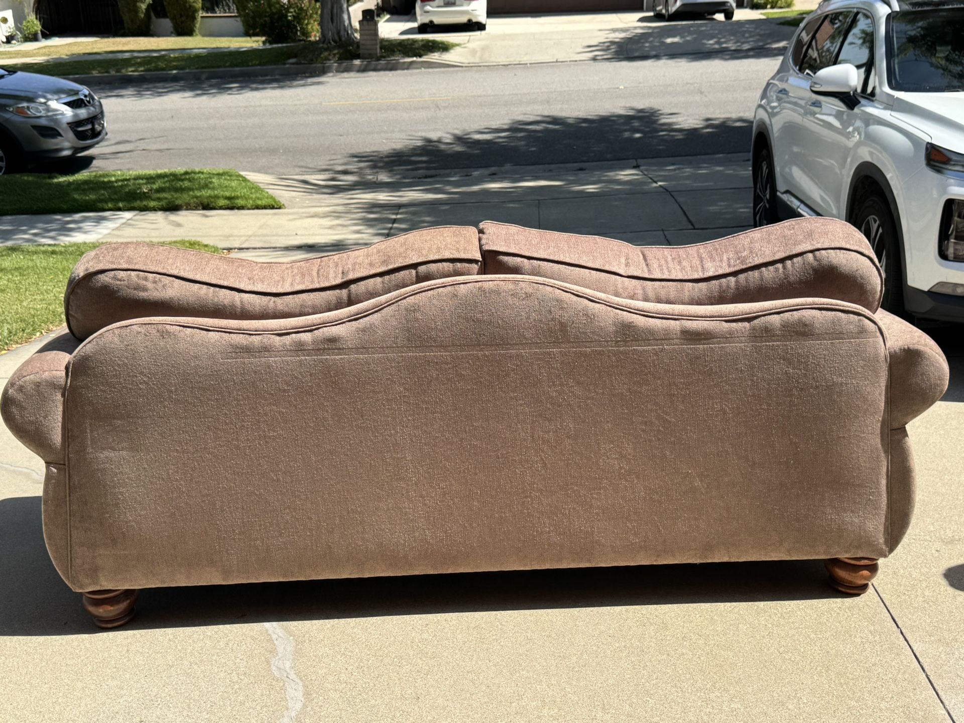 2 Like-New Italian Made Sofas-Solid Wood Frame