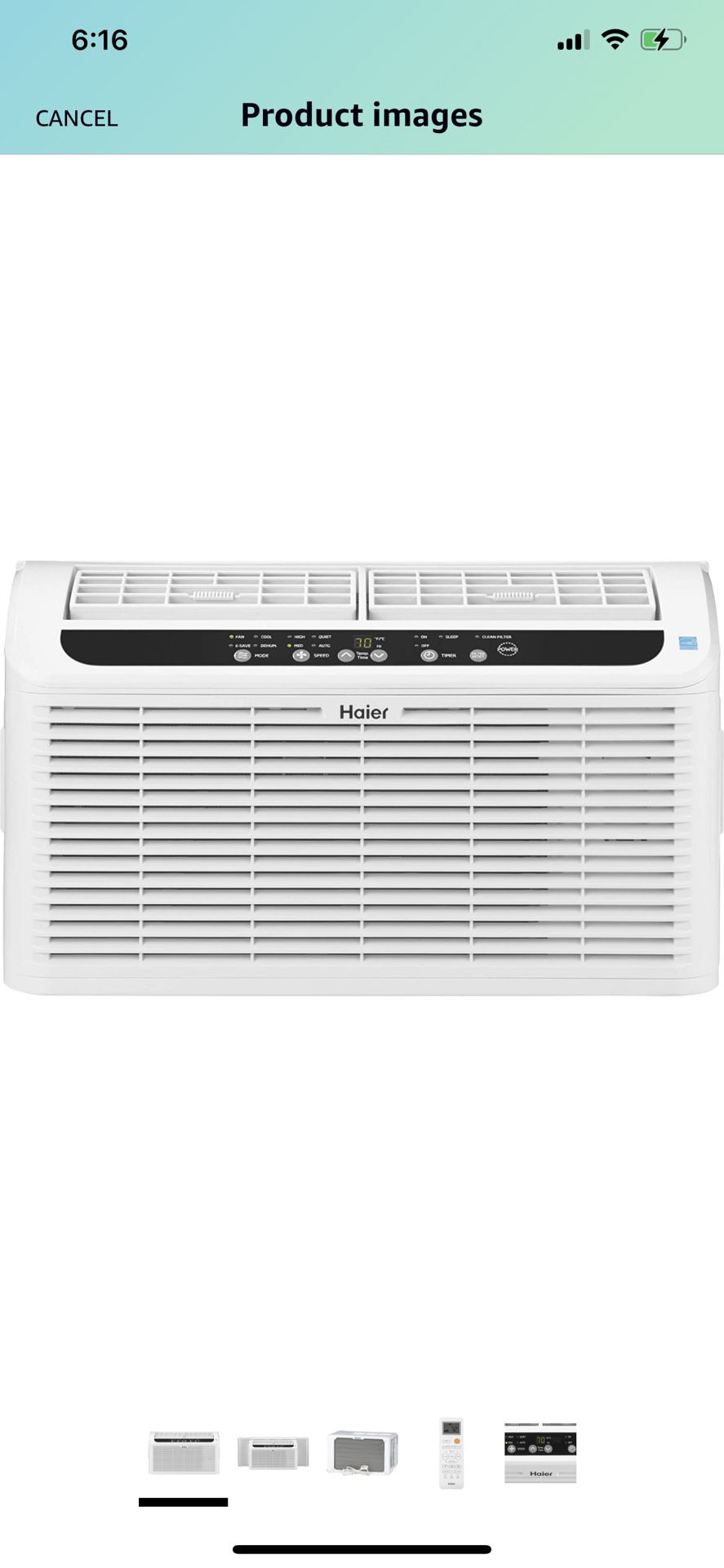 Haier 6,200 BTU Ultra Quiet Window Air Conditioner for Small Rooms and Bedrooms, Control Using Remote, 6K Window AC Unit, Easy Install with Included K